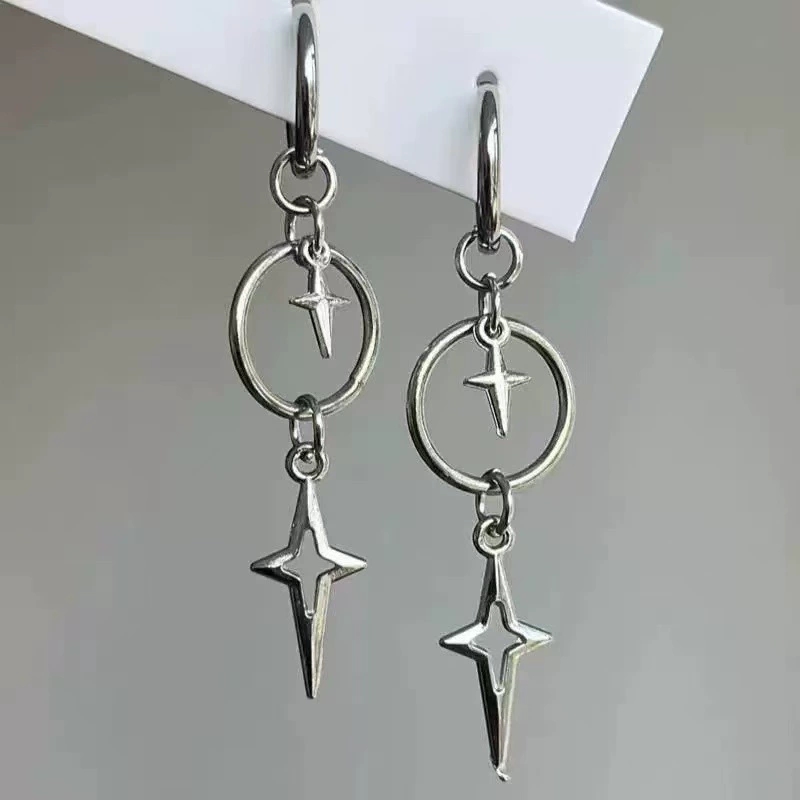 Women'S Emo Accessories - Anting Liontin Bintang Salib Punk yang