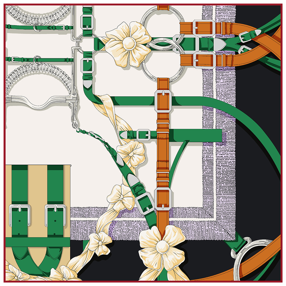 Silk Scarf Square - Sabuk desain baru 90cm syal sutra