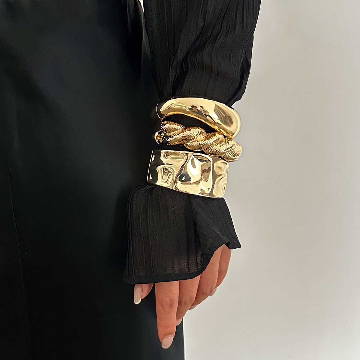 Women'S Emo Accessories - Gelang Musim Semi Tidak Beraturan Logam