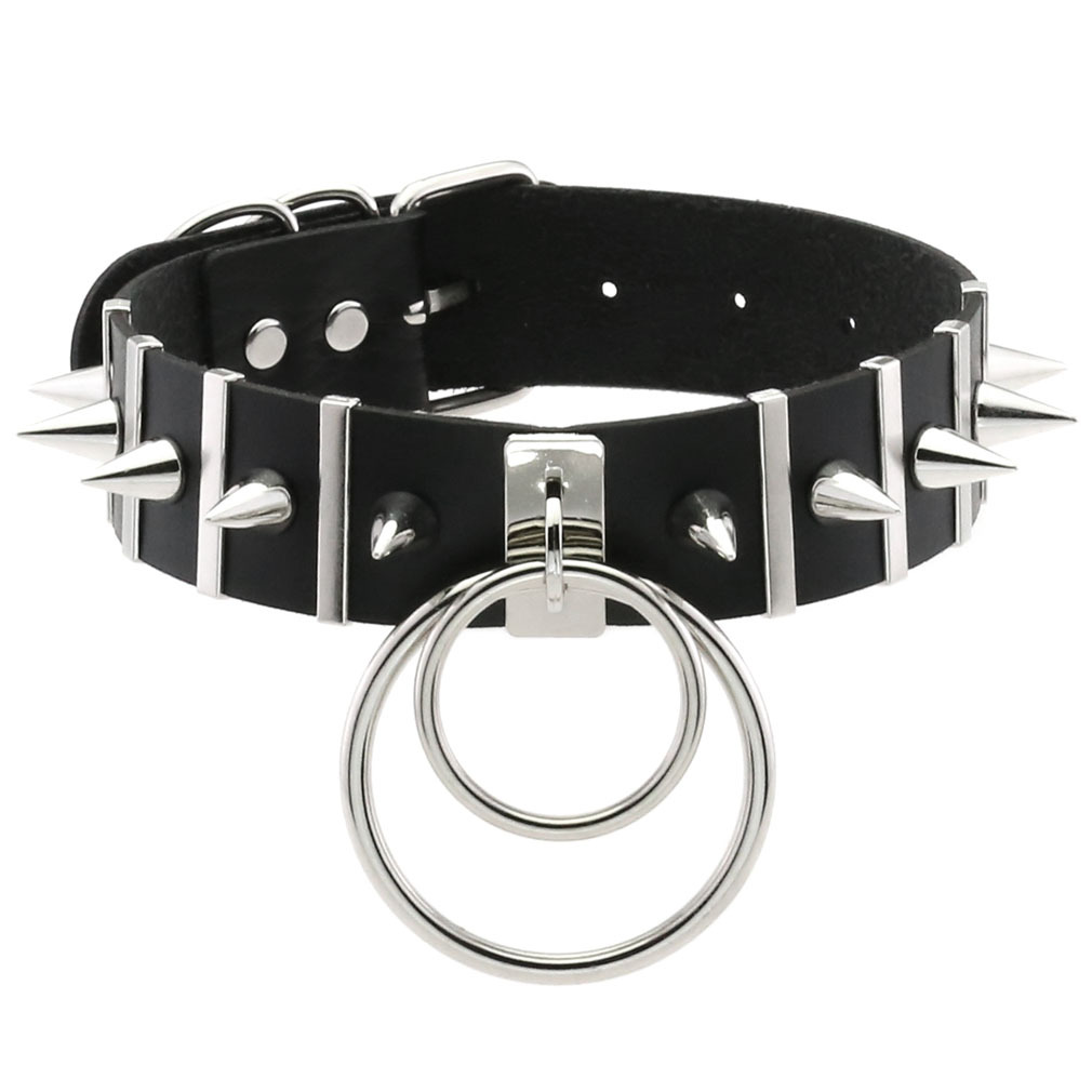 Women'S Emo Accessories - Choker Paku Besar Kalung Punk Logam