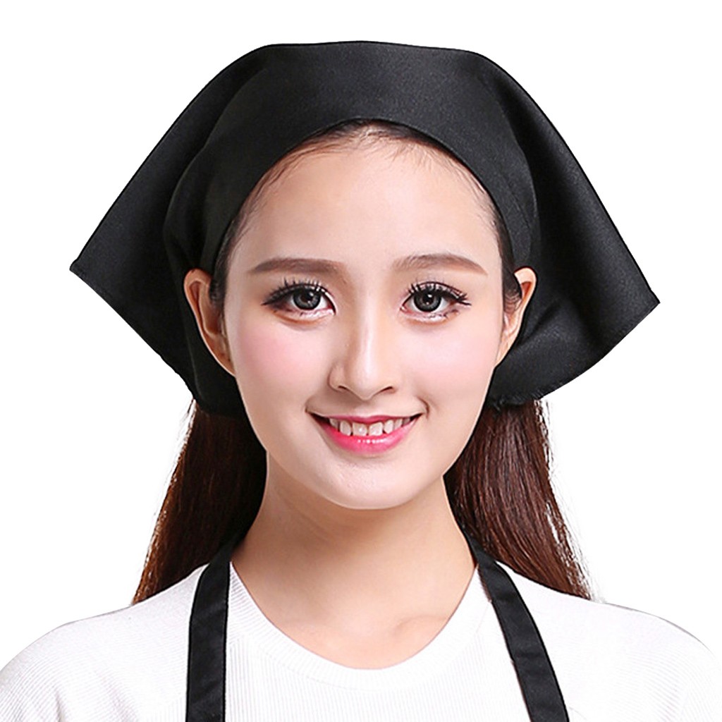 Women Kitchen Accessories - Topi Koki Warna Solid Tipis Tahan