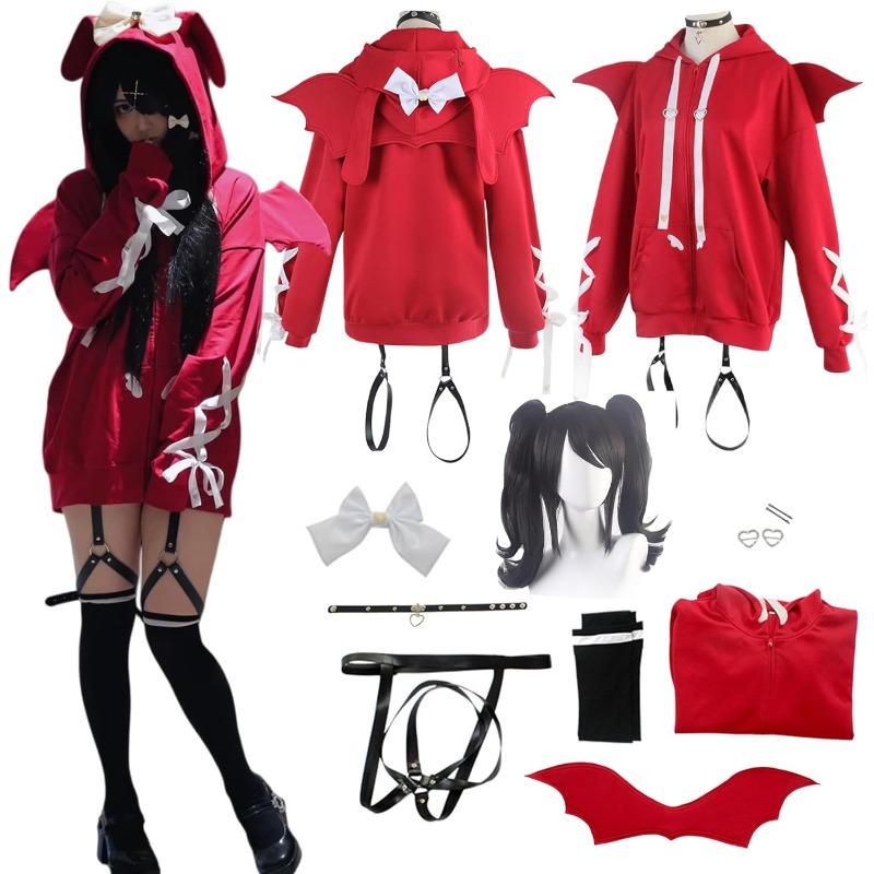 Women'S Red Accessories - Kostum Game Rain Ame Anchor Girls