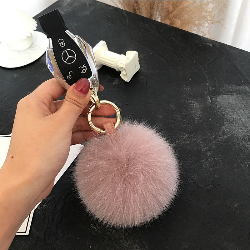 2024 Fluffy Real Fox bulu bola - Women'S Emo Accessories ulasan dan harga