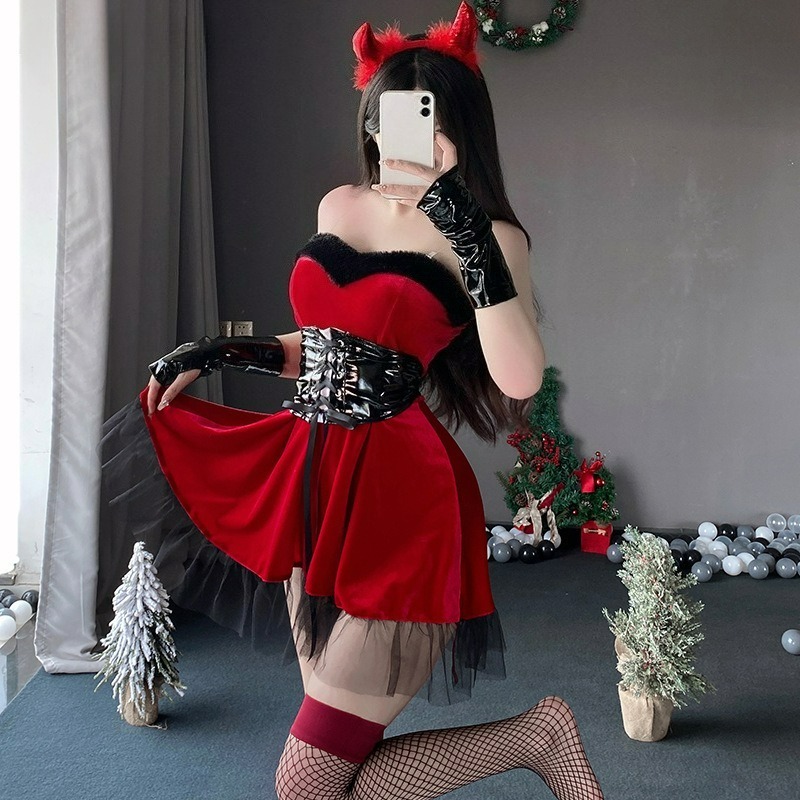 Kostum Cosplay Wanita Setan Me - Women'S Red Accessories ulasan dan harga
