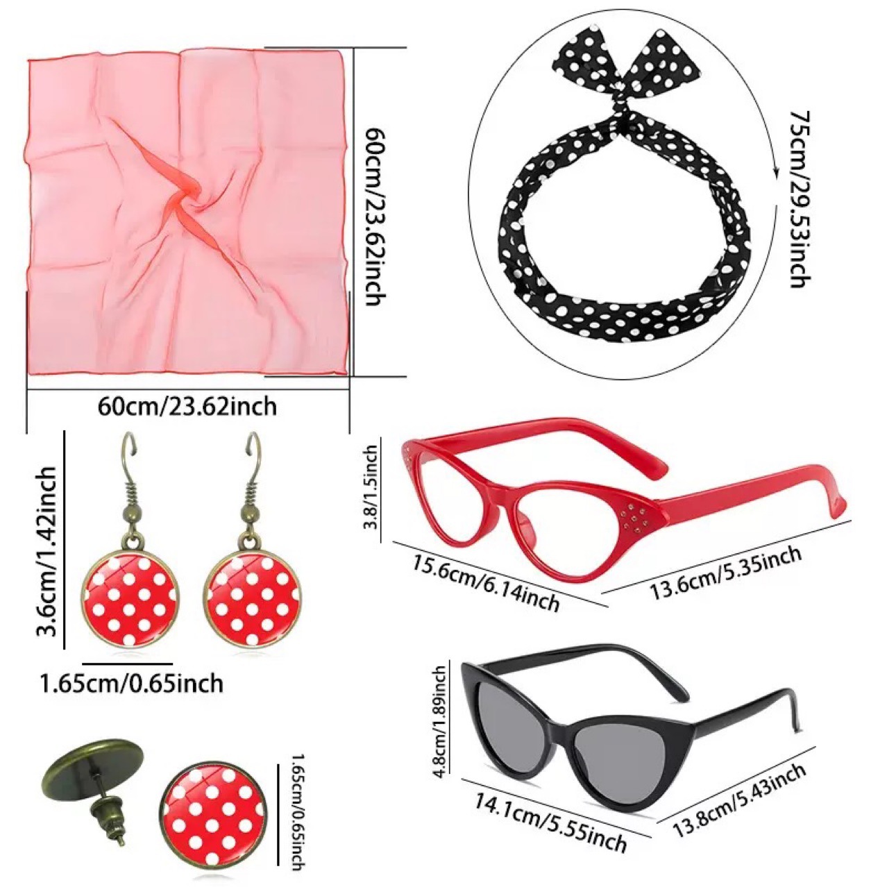 Kostum Pesta Retro Hippie Wani - Women'S Accessories In The 1950S ulasan dan harga