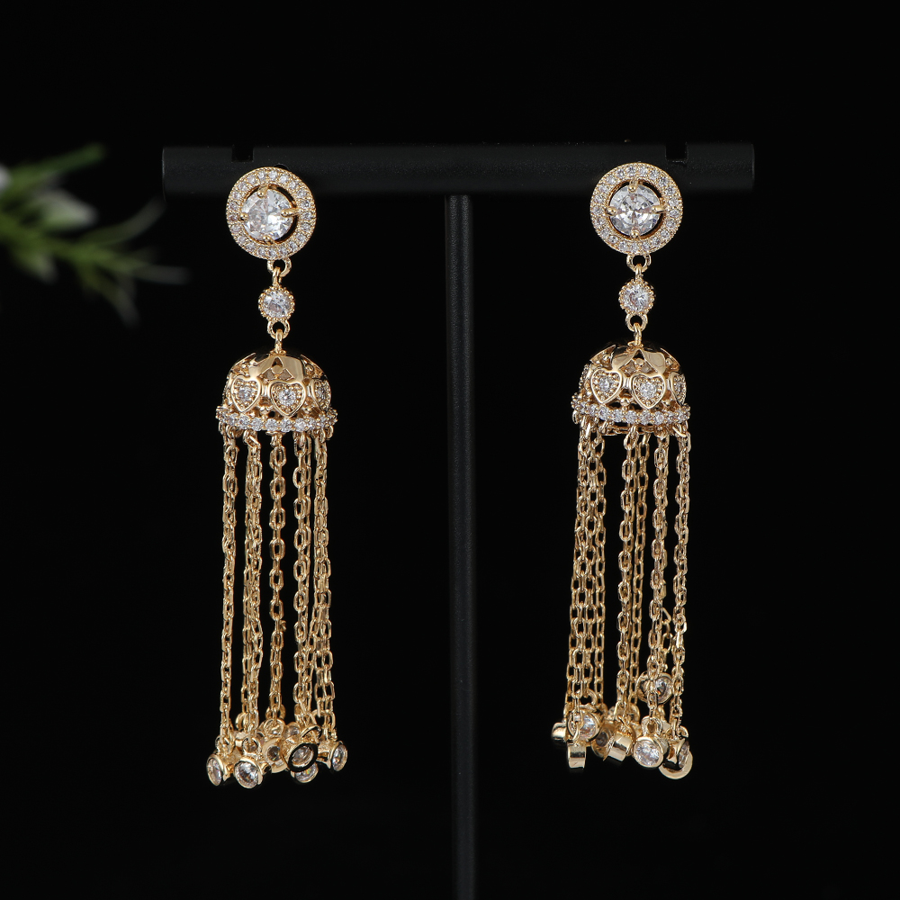 Anting Rumbai Panjang Bulat Ge - Women Accessories Dubai ulasan dan harga